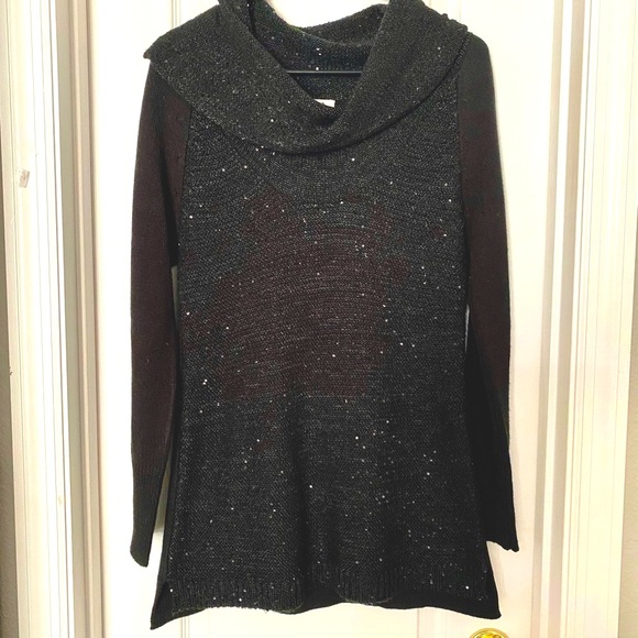 Arden B, Sparkle Sweater, black/gray  S - Picture 1 of 4